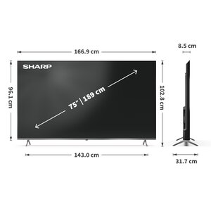 75JP7265E 75IN 4K MINI LED TV 4K UHD QLED MINI LED GOOGLE TV -  1669 x 1028 x 317 - MiniLED mit präzisem Local Dimming - Q